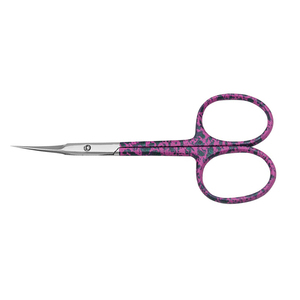 Ciseaux à cuticules russes à pointe aiguille, revêtement poudré rose et noir, taille et design personnalisés OEM par Advantage Impex - Product Image 2