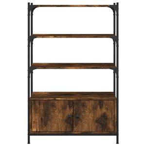 Bibliothèque en métal de taille moyenne en bois d'ingénierie chêne fumé - Product Image 6