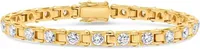 Bracelet élégant pour femme, diamant naturel de 2,50 carats, taille ronde, or jaune 14 carats