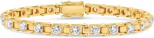 Elegant Womens Bracelet 2.50 Carat Natural Diamond Round Cut 14k Yellow Gold - Product Image 2