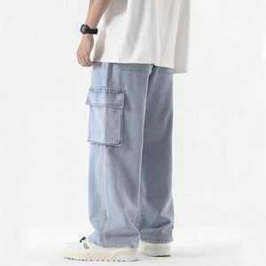 Pantalones Cargo de Trabajo para Hombre, Estilo Holgado, Corte Recto, Estilo Hip-hop, Pierna Ancha, Casual - Product Image 4