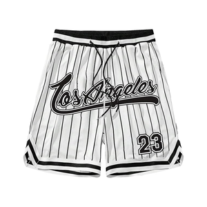 Shorts de sport unisexes en polyester et élasthanne à imprimé numérique, respirants, séchage rapide, écologiques, avec cordon de serrage, motif géométrique - Product Image 3