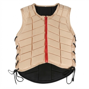 Chaleco de Seguridad Ecuestre Acolchado Personalizado con Cremallera Frontal y Cordones Laterales Ajustables para Actividades de Equitación - Product Image 1