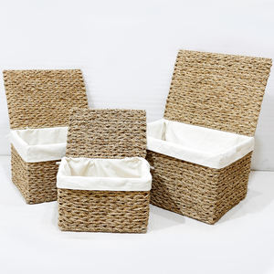 Cestas de regalo de lujo rectangulares para spa, cestas vacías de mimbre al por mayor, cestas de regalo grandes personalizadas de mimbre. - Product Image 2