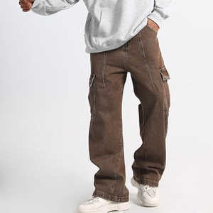 Pantalones Vaqueros Cargo Holgados de Pierna Ancha, Lavado Medio, Algodón, Múltiples Bolsillos, Tiro Medio, Ajuste Holgado, Estilo Hip Hop Y2K Streetwear - Product Image 6