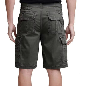 Shorts Cargo Décontractés Homme 100% Coton à Taille Élastique, Multi-Poches, Motif Uni, Respirant, en Toile, pour Travail et Activités de Plein Air – Vente en Gros - Product Image 2