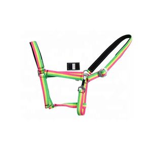 Venta al por mayor de alta calidad caballo Halter cómodo nailon inglés sillín estilo con logotipo personalizado cuerda Halter - Product Image 2