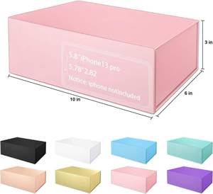 Cajas de Regalo Magnéticas Rosa Mate de 9×6.5×3.8 Pulgadas, Cajas de Embalaje Rígidas Rectangulares Plegables - Product Image 2