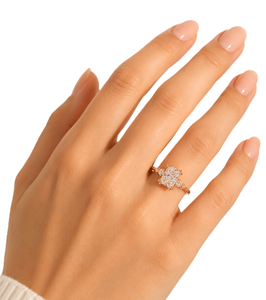 Wholesale 10K 14K 18K Solid Gold Radiant Cut Five Stone Lab Grown <b>Diamond</b> <b>Ring</b> Engagement <b>Ring</b> Prong Set Side Stone <b>Diamond</b> <b>Ring</b> - Product Image 5
