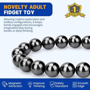 <b>Large</b> Adults' Fidget Magnet Toy 21 PCS Refrigerator Magnet Ferrite Slime Putty Hand <b>Roller</b> Magnetic Toy for Men No Putty - Product Image 2