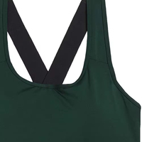 Soutiens-gorge de sport yoga personnalisés à imprimé frontal, grande taille, maintien moyen, légers, écologiques, bretelles non ajustables, coussinets amovibles