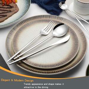 Modern Stainless Steel <b>Flatware</b> Set High Mirror Polish Dishwasher Safe Cutlery Spoon Fork Knife for Dining - Product Image 3