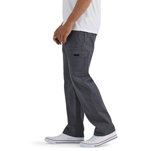 Men's Dark Gray <b>Cargo</b> Pants Straight Leg Canvas Workwear Style Multiple Pockets Mid Waist Breathable Autumn Wear - Product Image 2