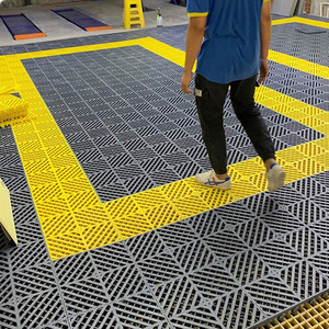 Modular Anti Slip Car Wash Drainage <b>Plastic</b> PP PVC Interlocking Garage <b>Floor</b> Tile - Product Image 2