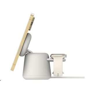 Station de charge sans fil 2 en 1 Belkin avec Qi2 15W Sable - Product Image 3