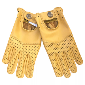 Gants de conduite sportifs personnalisés imperméables en cuir de vachette pleine fleur unisexe pour la course - Product Image 2