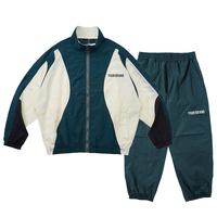 Ensemble de survêtement unisexe en coton oversize pour l'hiver, style streetwear, coupe-vent, imprimé personnalisé, 2 pièces, pantalon de jogging