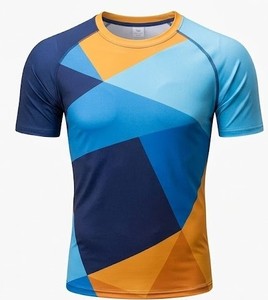 T-shirt à manches courtes pour femme, imprimé numérique dégradé, séchage rapide, pour la gym, le sport, l'entraînement, protection contre les éruptions cutanées UPF50, respirant - Product Image 4