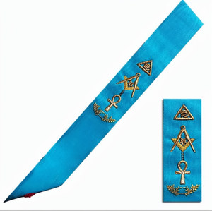 Regalia Ceremonial de Lujo Master Sash Memphis-Misraim, Bordada a Mano con Lingotes de Oro y Cuentas de Alta Calidad - Product Image 1