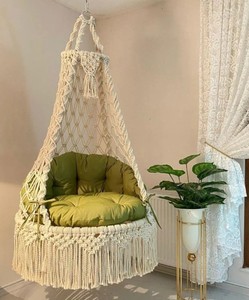 Macrame <b>Swing</b>, Macrame Hammock <b>Chair</b>, Macrame Round <b>Swing</b>, Macrame <b>Swing</b> <b>Chair</b>, Macrame handmade - Product Image 4