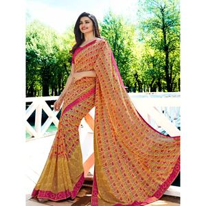 ชุดส่าหรีอินเดียคุณภาพสูงสไตล์บอลลีวูด ผ้าจอร์เจตต์เนื้อหนา ออกแบบโดยดีไซเนอร์ สำหรับผู้หญิง งานแต่งงาน งานเลี้ยง และสวมใส่ลำลอง - Product Image 2