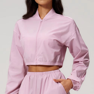Long Sleeve Zipper Shirt Fashion Apparel Factory Direct Bulk Production <b>Women's</b> Long Sleeve Casual Front Zip Shirt - Product Image 1