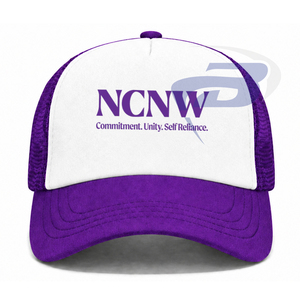 NCNW Sorority 3D Printing Trucker Cap Premium Quality <b>Purple</b> & White Baseball Cap High Quality Casual Embroidered Trucker <b>Hat</b> - Product Image 2