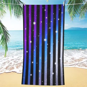 Serviette de plage en coton imprimée réactif, motif tropical personnalisé, conçue pour la plage - Product Image 6
