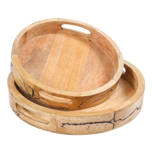 Assiettes rectangulaires plates en bois au design minimaliste pour la décoration intérieure, pour offrir en cadeau, pour servir des salades ou des fruits. - Product Image 5