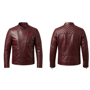 Veste d'hiver en cuir de haute qualité pour homme, doublée de polaire, en cuir véritable, conçue pour le temps froid - Product Image 1