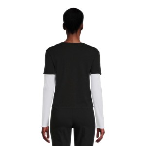 Camiseta de Manga Larga para Mujer, Cuello Redondo, Algodón Premium, Informal, para Uso Diario, Cómoda, Transpirable, Moderna - Product Image 4