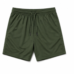 <b>Men's</b> <b>White</b> Solid Drawstring <b>Shorts</b> 100% Polyester Breathable Casual Sport Wear Mid Waist Lightweight Athletic <b>Shorts</b> - Product Image 4