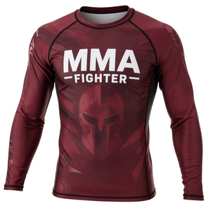 Haut de sport Rash Guard pour homme à manches courtes, color block, compression, imprimé par sublimation, séchage rapide, en Spandex et Polyester - Product Image 4