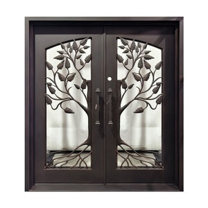 Royal Luxury Premium Artistic Wrought Iron Security Main Door Rust-Resistant Powder Coating Easy Installation - Product Image 2