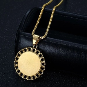 Collier pendentif main de prière Hip Hop en acier inoxydable plaqué or, chaîne à maillons, bijou unisexe, cadeau - Product Image 4