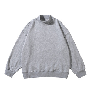 Vente flash : Pull à col roulé pour homme en coton 100% pur, à manches longues, coupe ample, sans capuche, pour la saison hivernale - Product Image 1