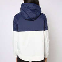 VANEK INTERNATIONAL Veste de sport unisexe matelassée en polaire, imperméable et coupe-vent, avec capuche, à blocs de couleur et fermeture éclair sur le devant