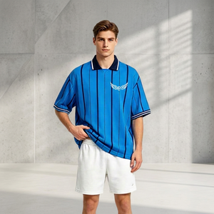 Customizable Color Striped 100% Polyester V-neck Soccer Volleyball Basketball Football <b>Referee</b> Shirt Uniform with Custom Logo - Product Image 4
