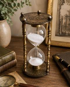 Golden Brass Sand <b>Timer</b> Handmade Decorative Vintage Hourglass Premium Office Home Display Ornament Collection - Product Image 6