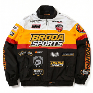 OEM Wholesale Plus Size Summer Winter Breathable Sustainable Quick Dry NASCAR Style <b>Racing</b> <b>Jacket</b> Men Customized Chenille - Product Image 1