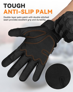 Guantes de moto de malla transpirable, equipo de protección para montar en verano, compatibles con pantalla táctil, diseño de palma antideslizante para hombres - Product Image 3