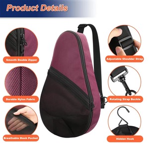Sac de sport de tennis de table personnalisé par sublimation, unisexe, couleur personnalisée, logo personnalisé, sacs de haute qualité pour usage extérieur - Product Image 5