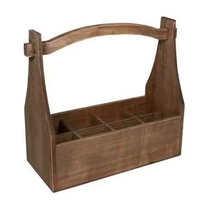 Hexagon Shaped 4 Compartment Modern Wooden Caddy Cutlery Holder for Home Restaurant <b>Table</b> Top Utensil Holder On Sale - Product Image 4