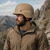 Casque de sécurité tactique vert olive avec sangle de menton réglable - Protection de la tête résistante aux impacts, casque tactique durable