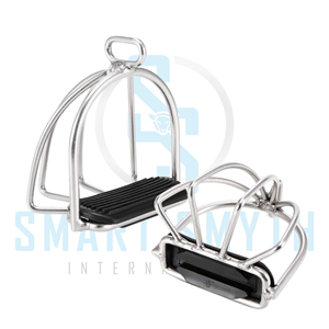 Estribo de Seguridad de Acero Inoxidable de Primera Calidad con Jaula Protectora y Superficie Antideslizante para Equitación, Equipo Ecuestre - Product Image 4