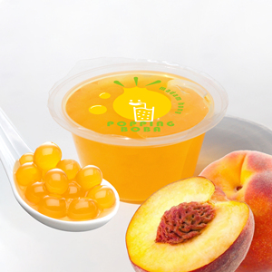 Yellow Peach Bursting Tapioca Ball Instant Yogurt and Blueberry Flavored <b>Popping</b> <b>Boba</b> Round Pattern With Fruit Juice Additives - Product Image 1