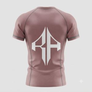 Nueva Camiseta Deportiva de Manga Corta para Hombre con Logotipo Blanco Sublimado, Secado Rápido, Spandex/Poliéster, Cuello Redondo - Product Image 3