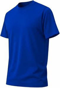 เสื้อยืดคอกลมแขนสั้นผ้าคอตตอน/ผสม 160 กรัม ระบายอากาศได้ดี เป็นมิตรกับสิ่งแวดล้อม ทรงปกติ สำหรับผู้ชาย สไตล์สมาร์ทแคชชวล สีพื้น - Product Image 2