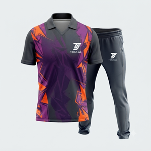 Uniforme de cricket professionnel en polyester 100% pour sublimation, personnalisable avec nom d'équipe, taille élastique, manches courtes, unisexe, prix bas, vente chaude - Product Image 6