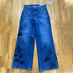 กางเกงยีนส์ทรงหลวมสไตล์แบ็กกี้สำหรับผู้หญิง ลดราคาพิเศษ รับทำโลโก้และออกแบบลายดอกไม้ แฟชั่นสำหรับทำงานและใส่ลำลอง - Product Image 1